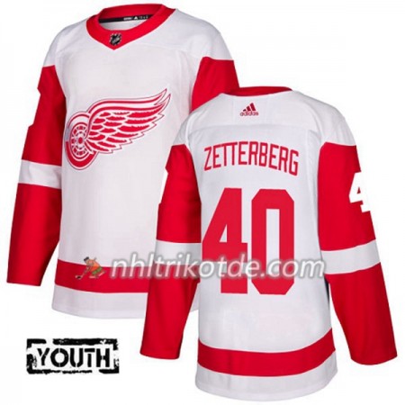 Detroit Red Wings Trikot Henrik Zetterberg 40 Adidas 2017-2018 Weiß Authentic - Kinder